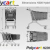 Пластиковая покупательская тележка c железной основой - H220 Hybrid POLYCART