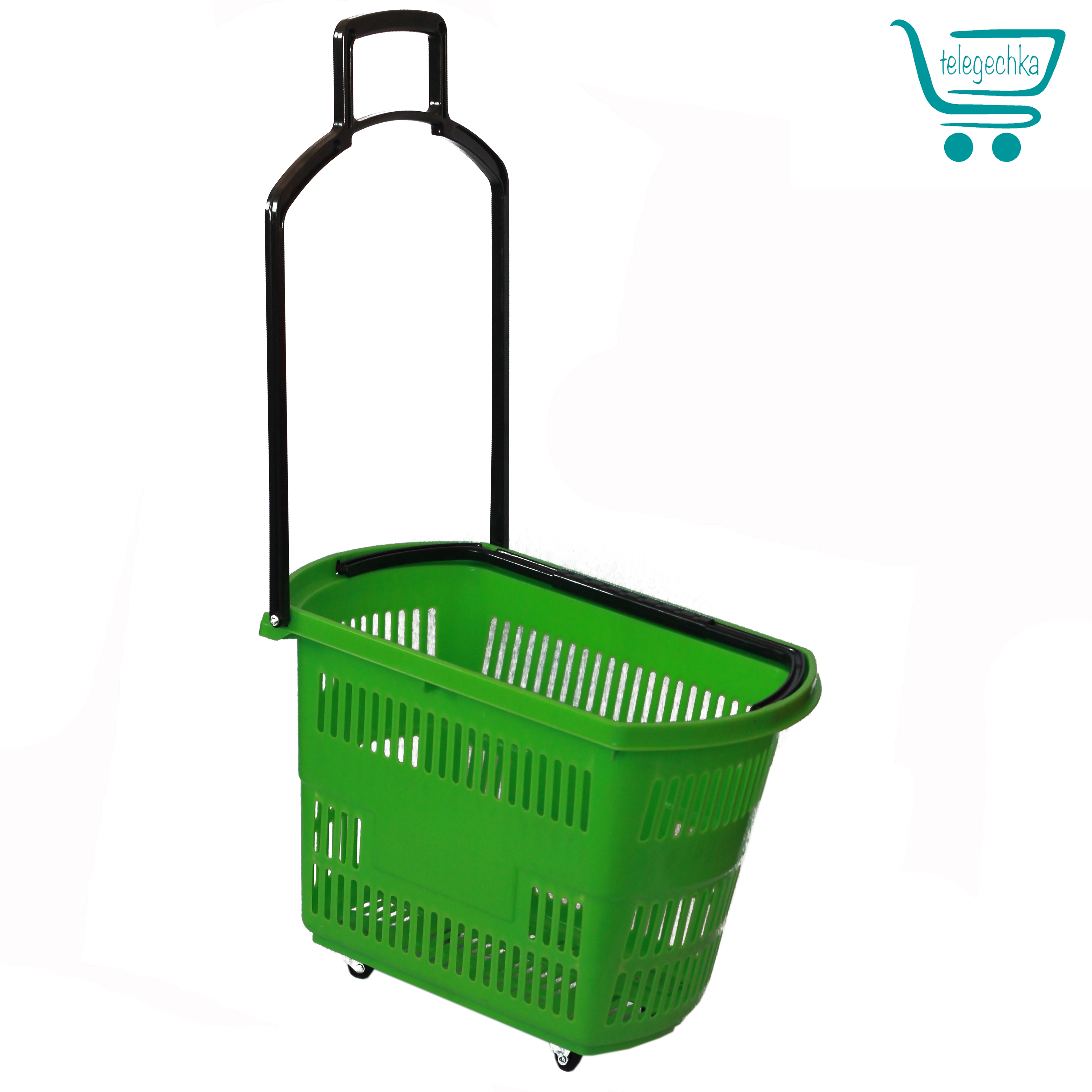 Покупательские корзины для супермаркета с колесами PLAST 30